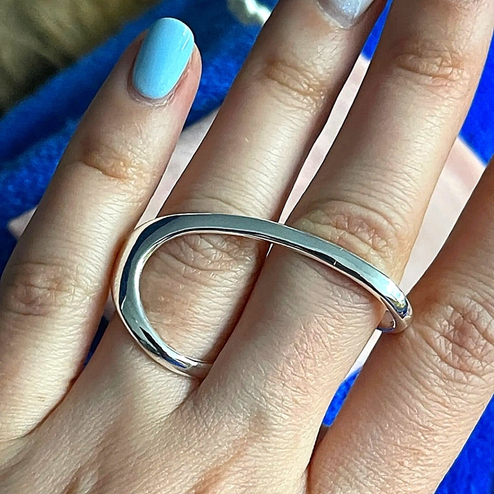 Irregular Sterling Silver Ring - Picture 16 of 16